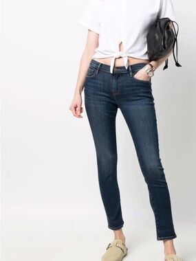 FRAME Le Garçon Slim Boyfriend Jeans Dark Wash Size 27